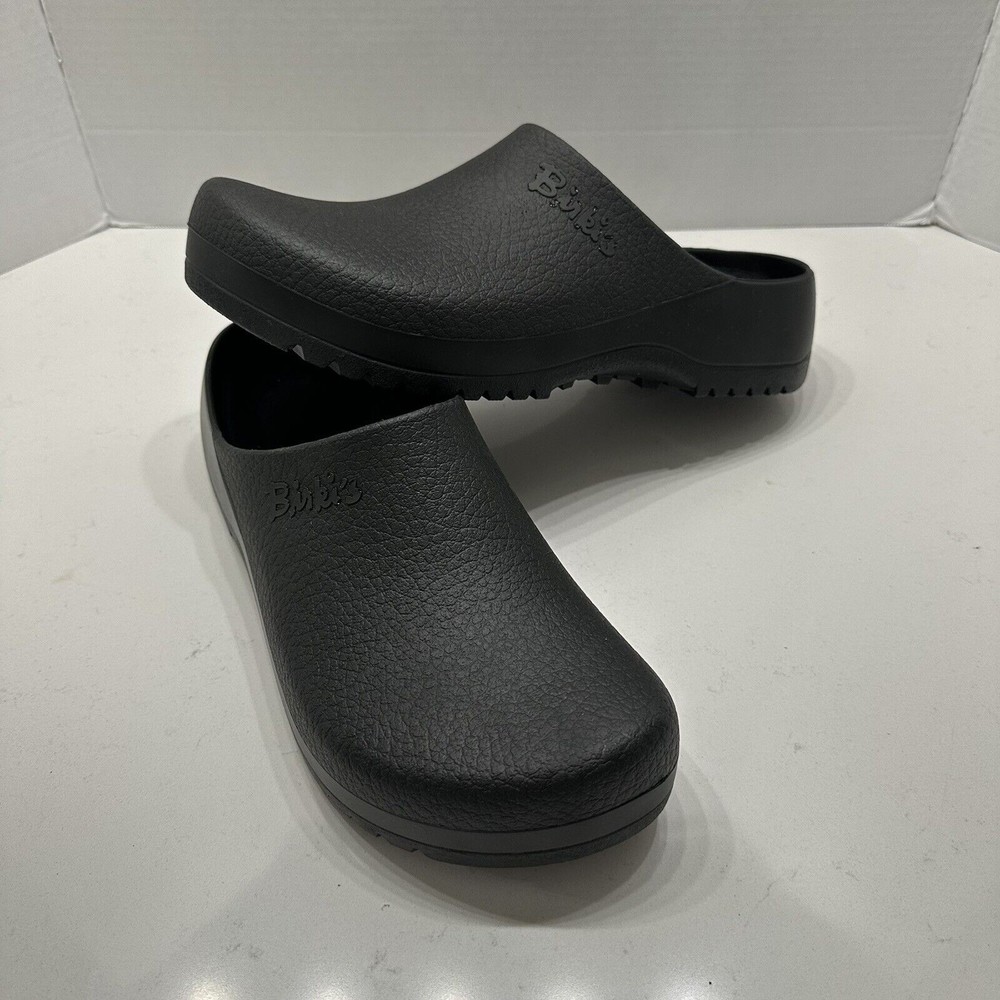 Birkenstock Profi-Birki Clogs, Black Men's 46- Size 13 US Slip On Slip Resistant